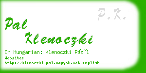 pal klenoczki business card